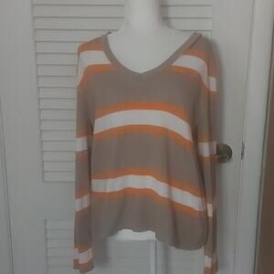 Society 212 V-Neck Sweater 2X Casual Boho Academia Cozy Classic Preppy Comfy